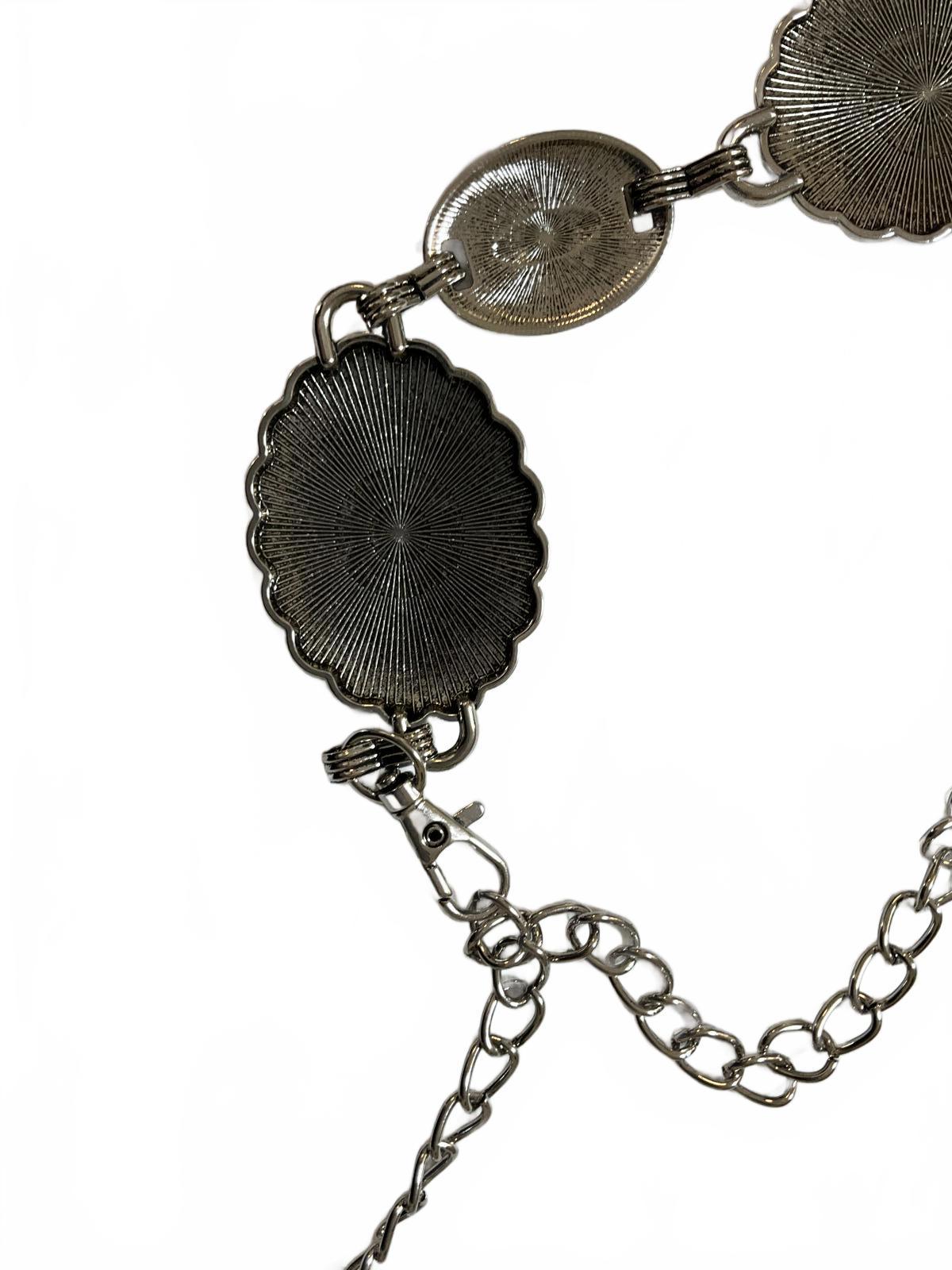 American Bison Silver-Tone Decorative Chain Necklace