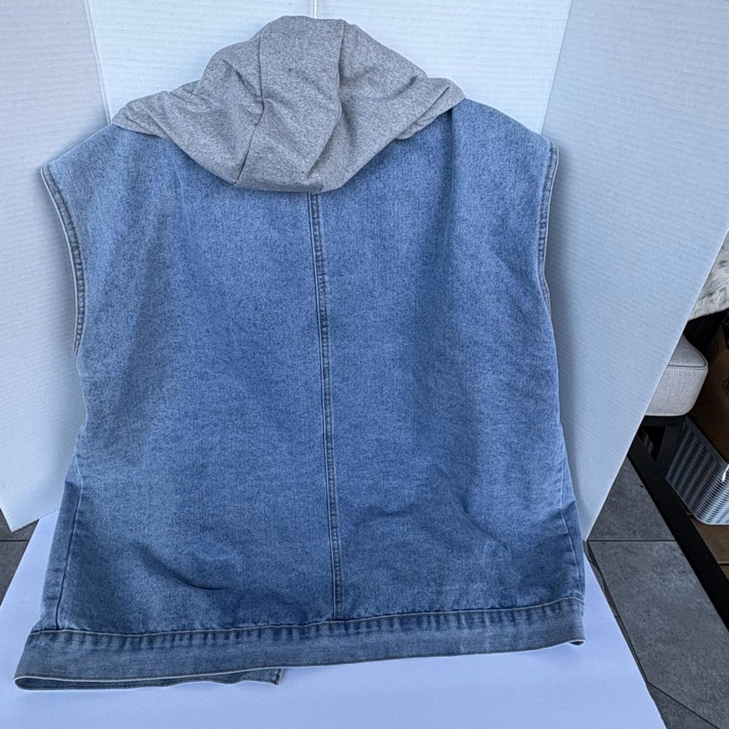 Gray Denim Women's Vest
