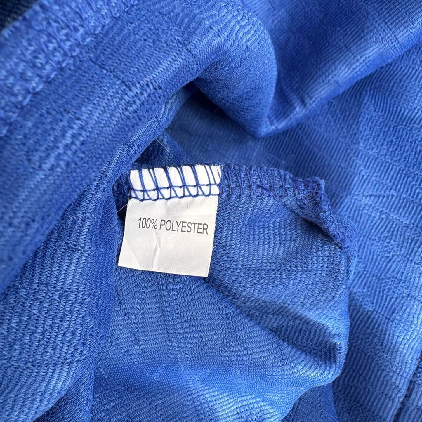 Elegant Blue Textured Knit Sweater