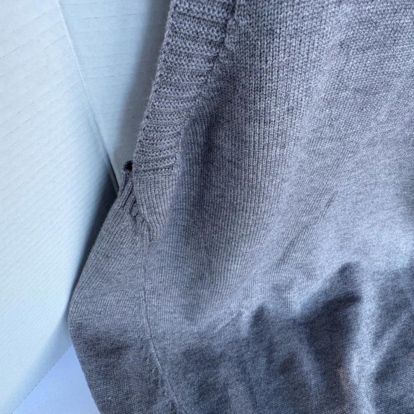 Gray Sleeveless V-Neck Sweater Vest