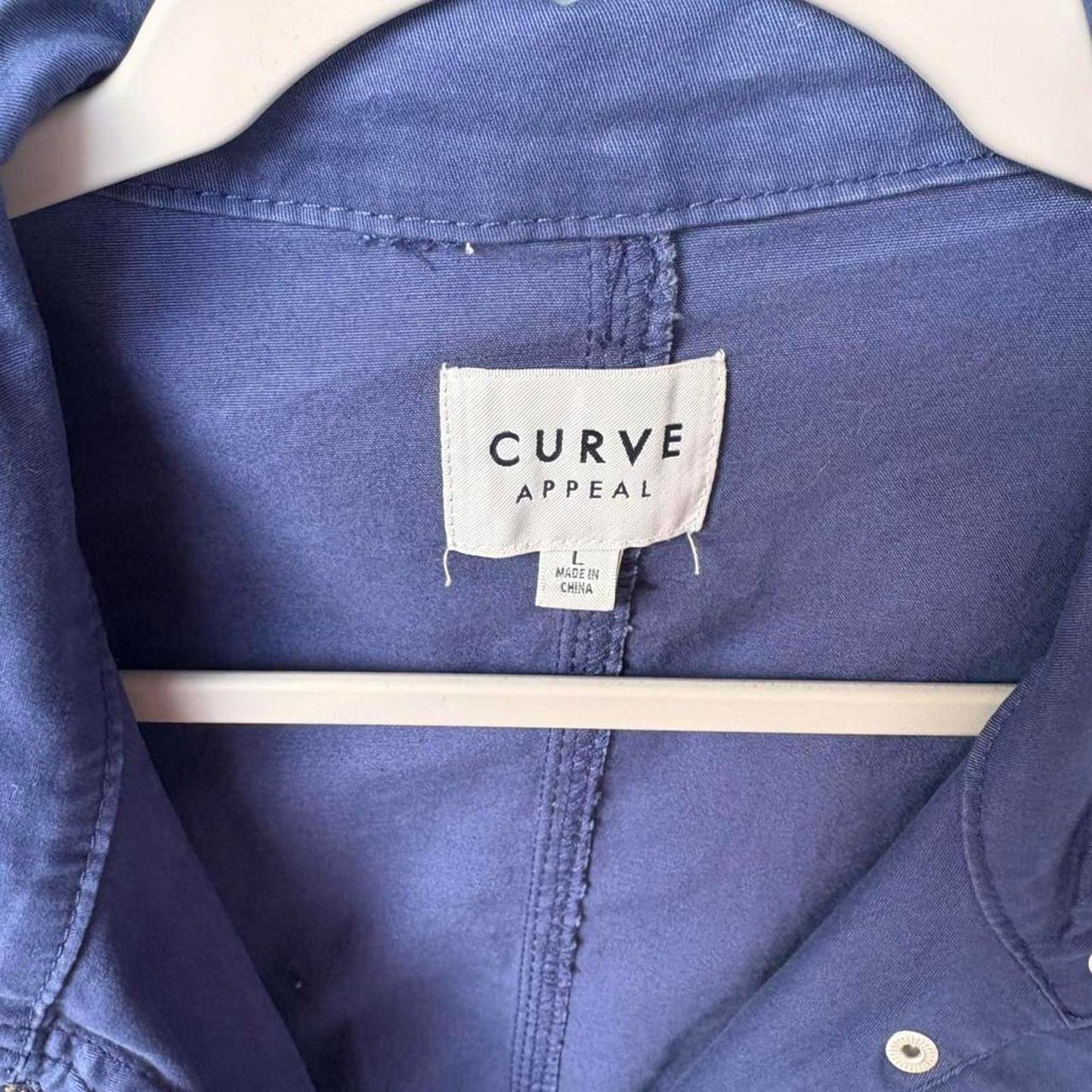 Curve Appeal Utility Jacket L [Color] Military Style Safari Coat Cotton Blend L