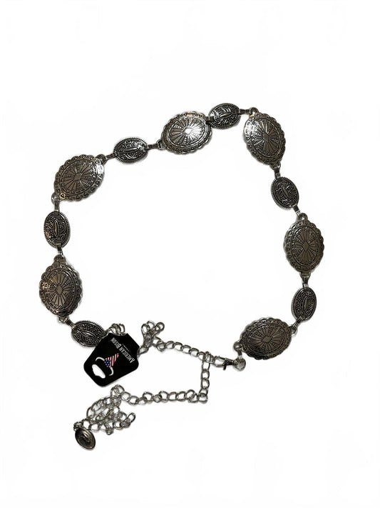 American Bison Silver-Tone Decorative Chain Necklace