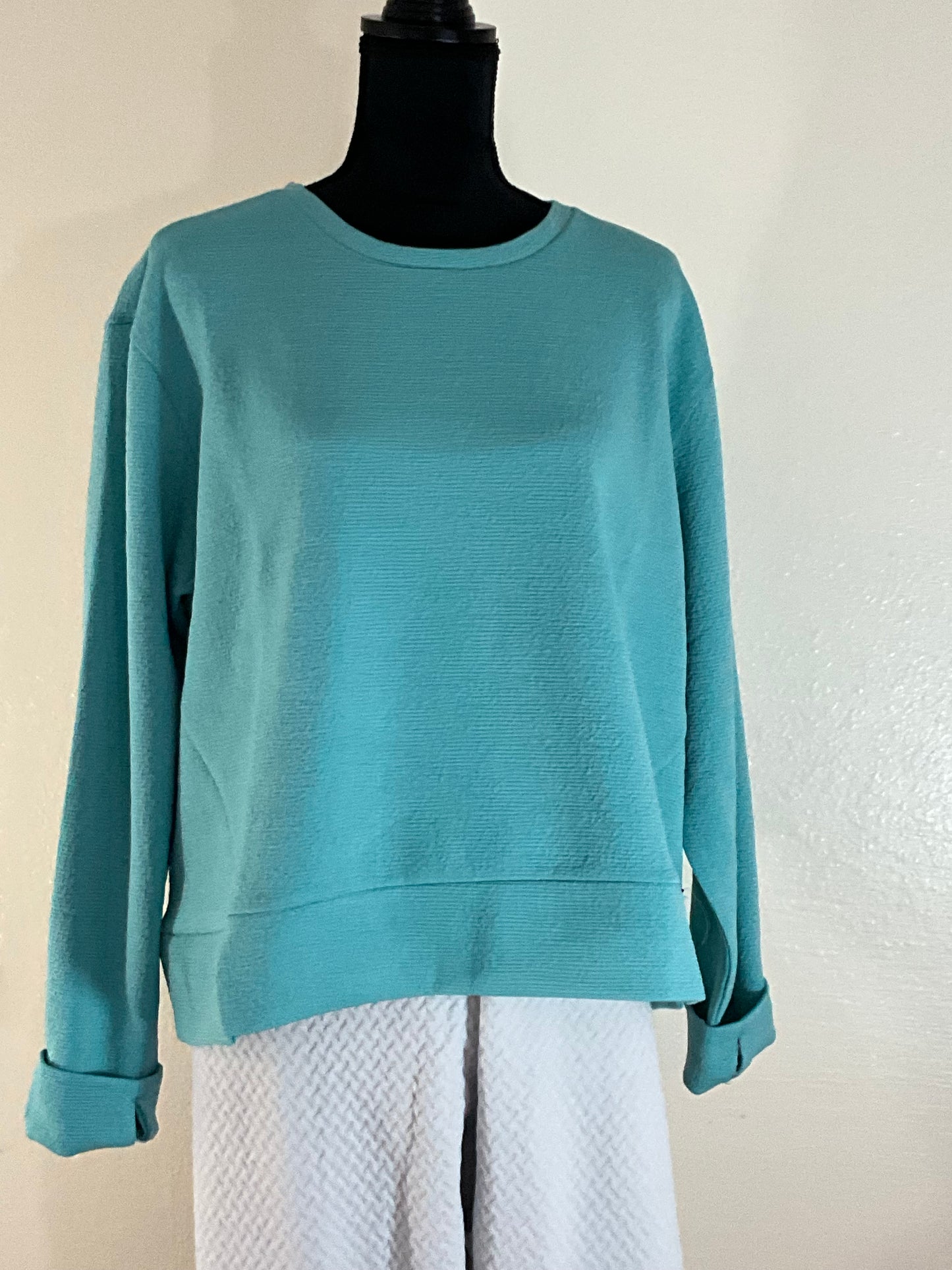 NWT Turqoise XL Nine West sweatshirt Pants Sold Separately