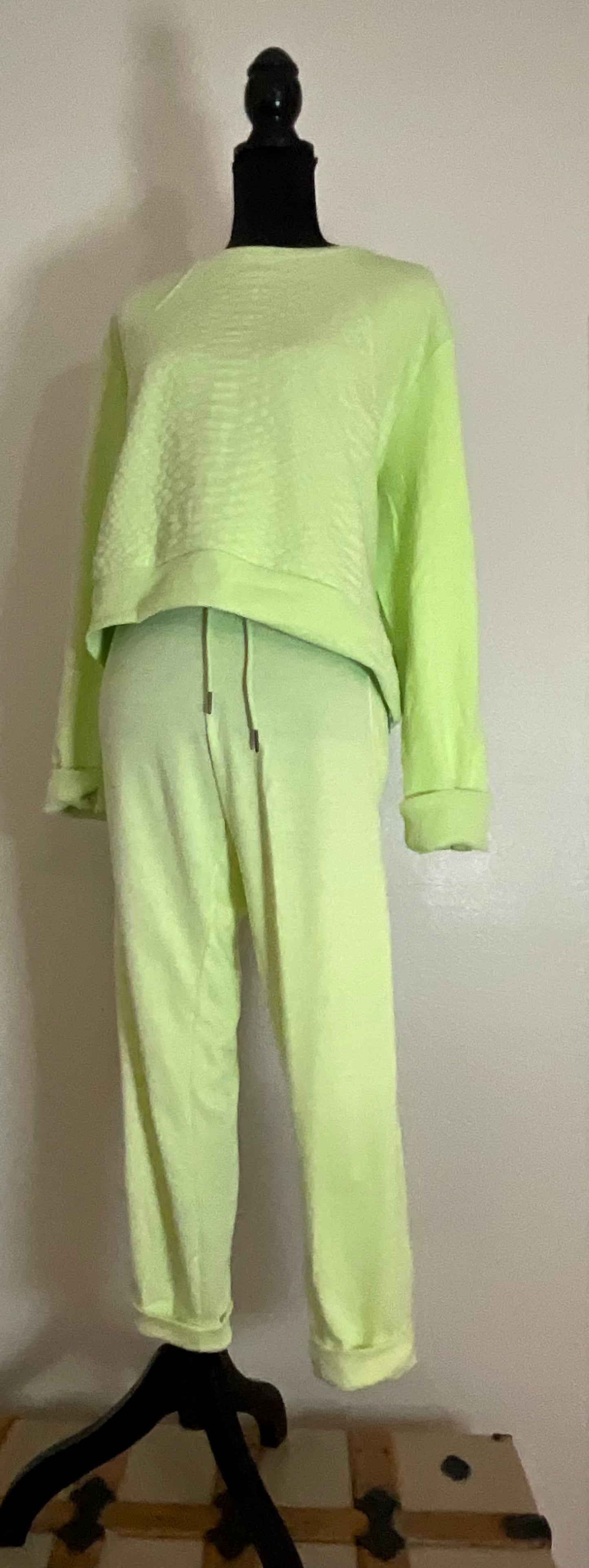 NWT lime green Nine West jogger and sweatshirt sold separately