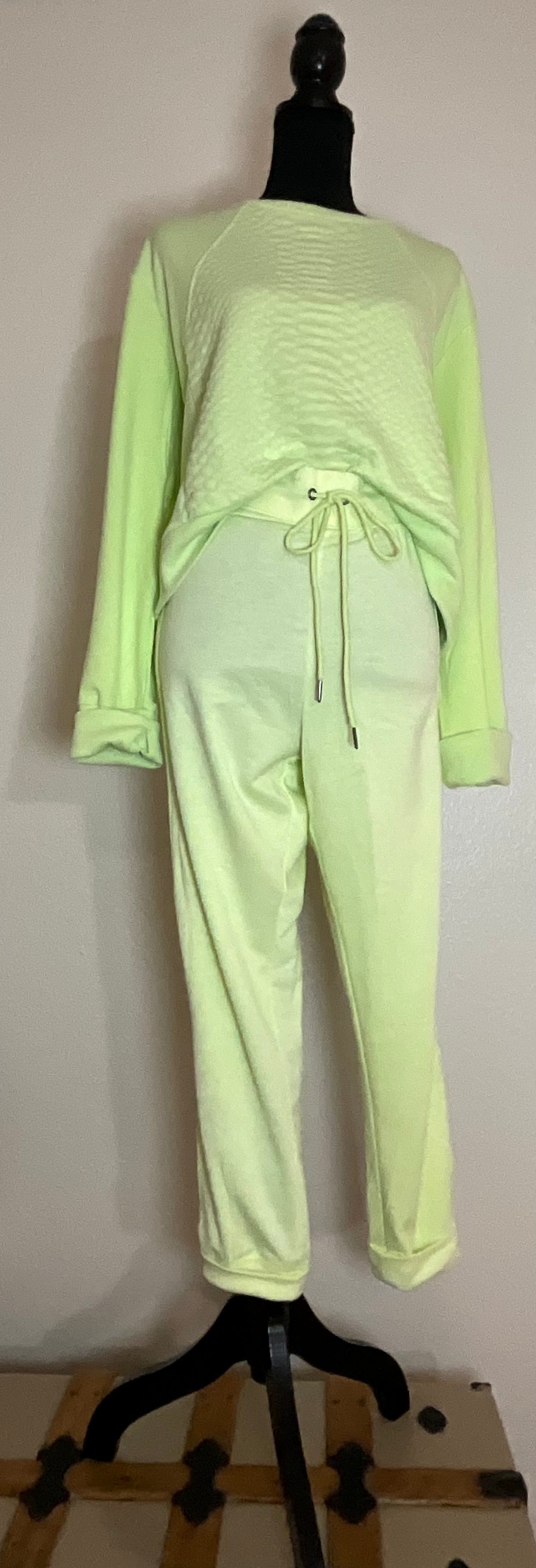 NWT lime green Nine West jogger and sweatshirt sold separately