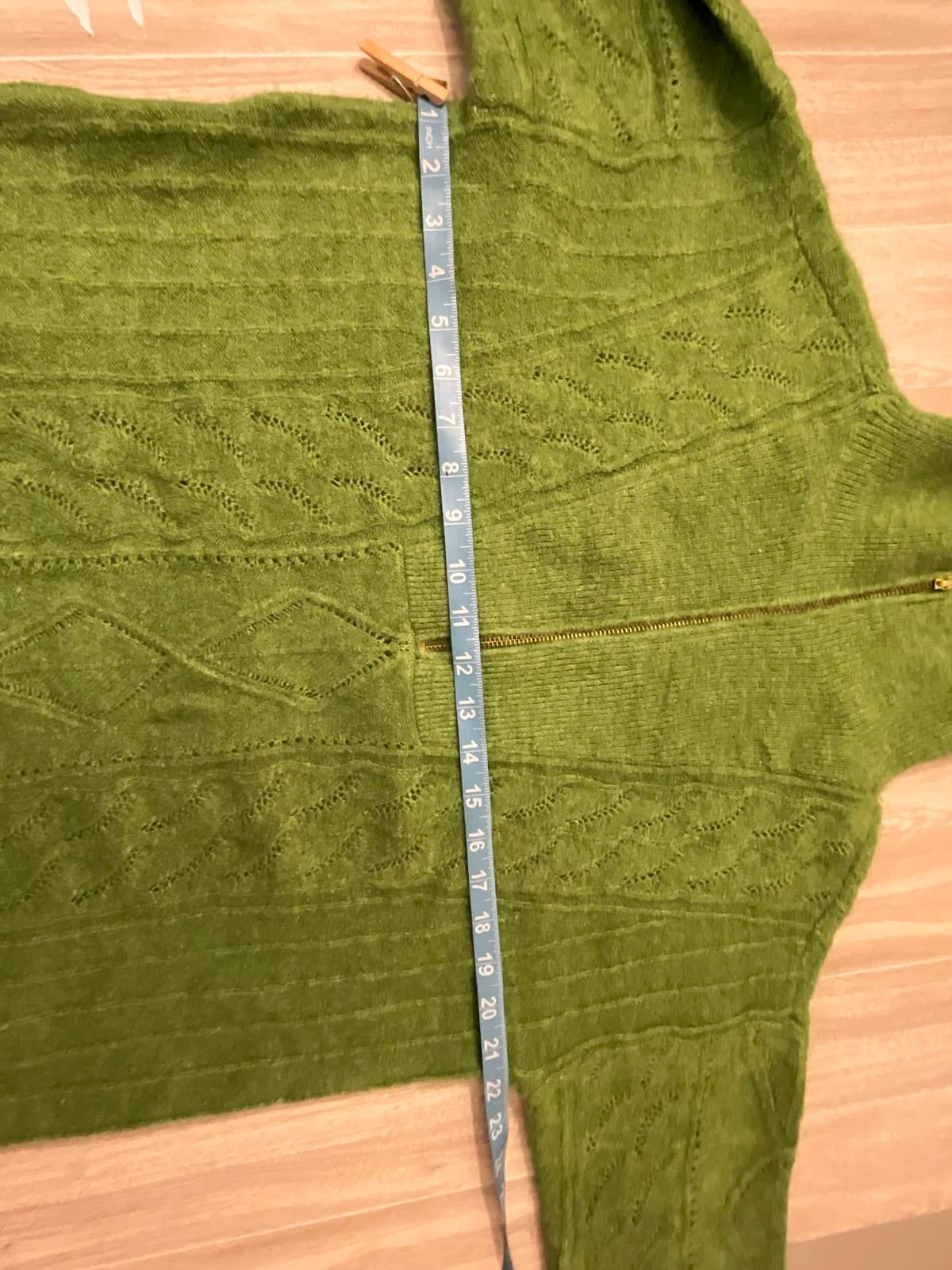 Talbots Sage Green Quarter Zip Sweater Pullover Size M Ultra Soft Knit