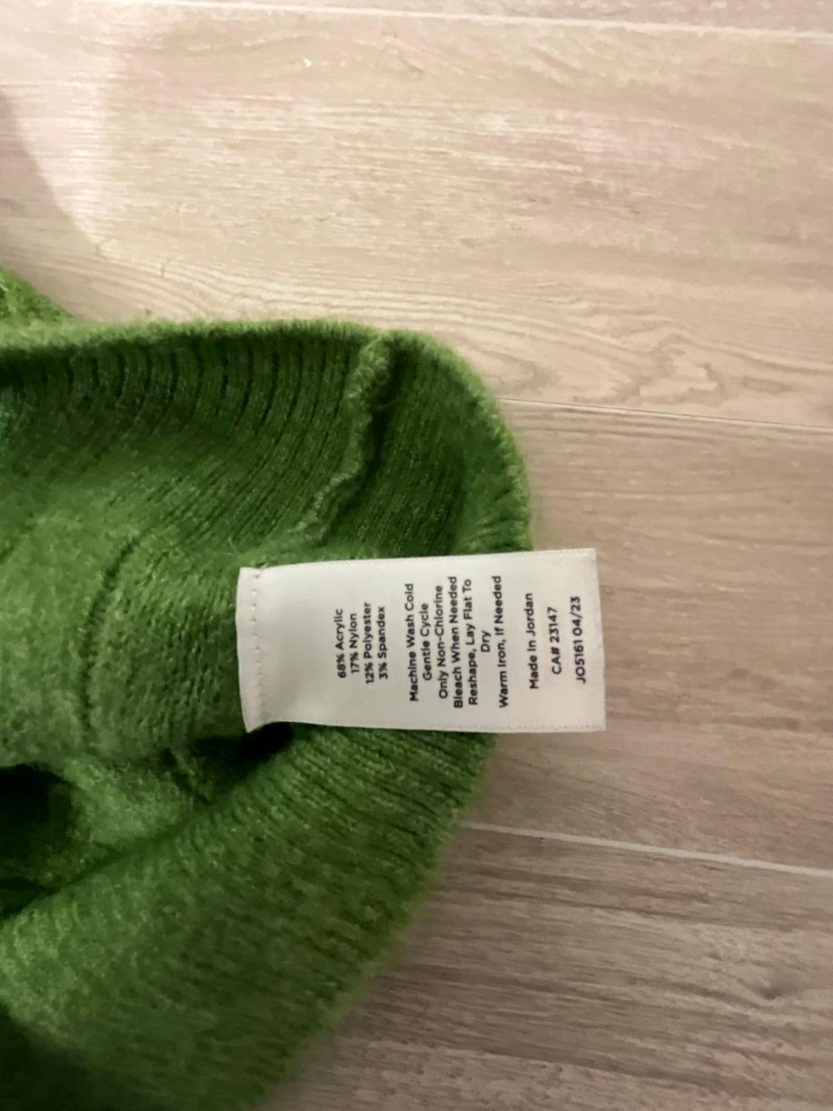 Talbots Sage Green Quarter Zip Sweater Pullover Size M Ultra Soft Knit
