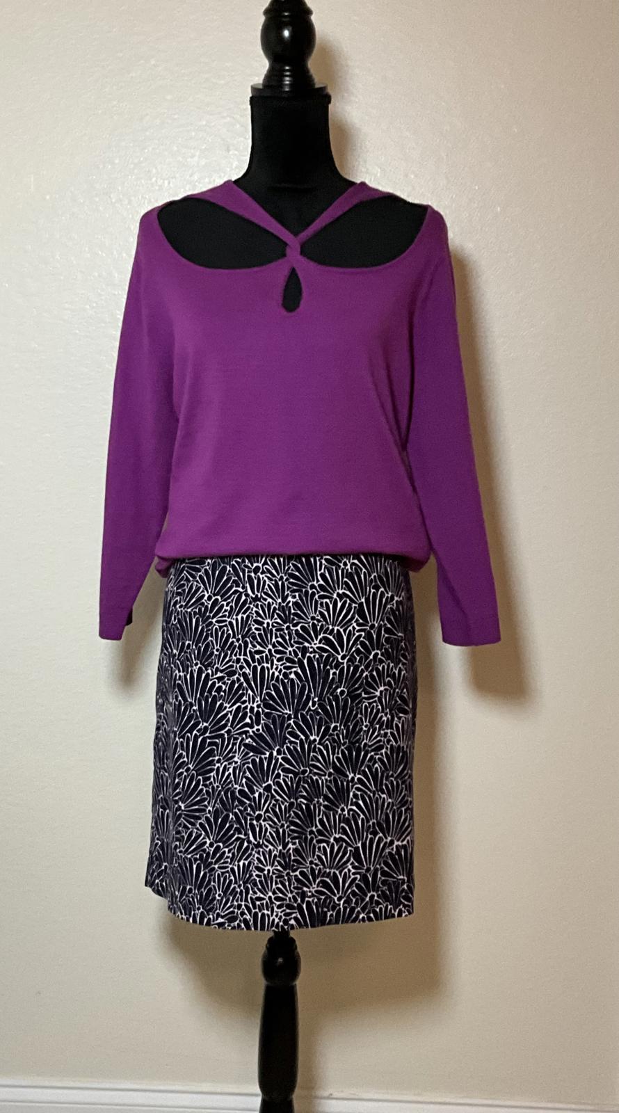 Lane Bryant Plus Size Purple Knit Sweater With Cutout Neckline Size 18 20