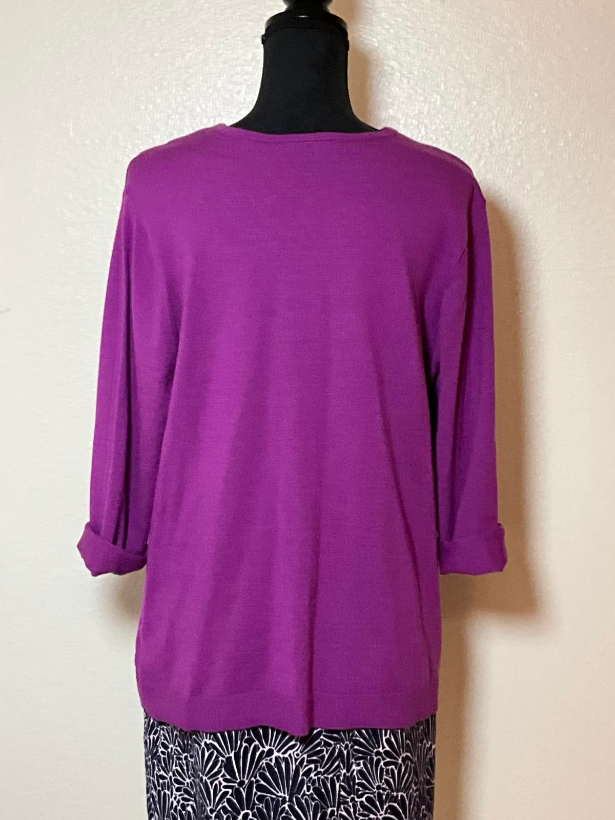 Lane Bryant Plus Size Purple Knit Sweater With Cutout Neckline Size 18 20