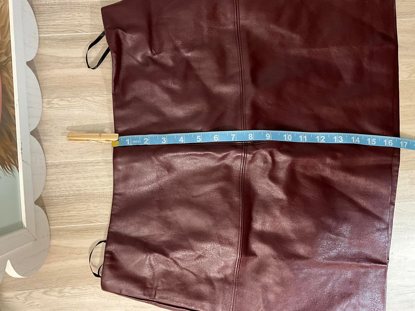 Commense Burgundy Faux Leather A Line Mini Skirt Y2K NWT High Waisted XL