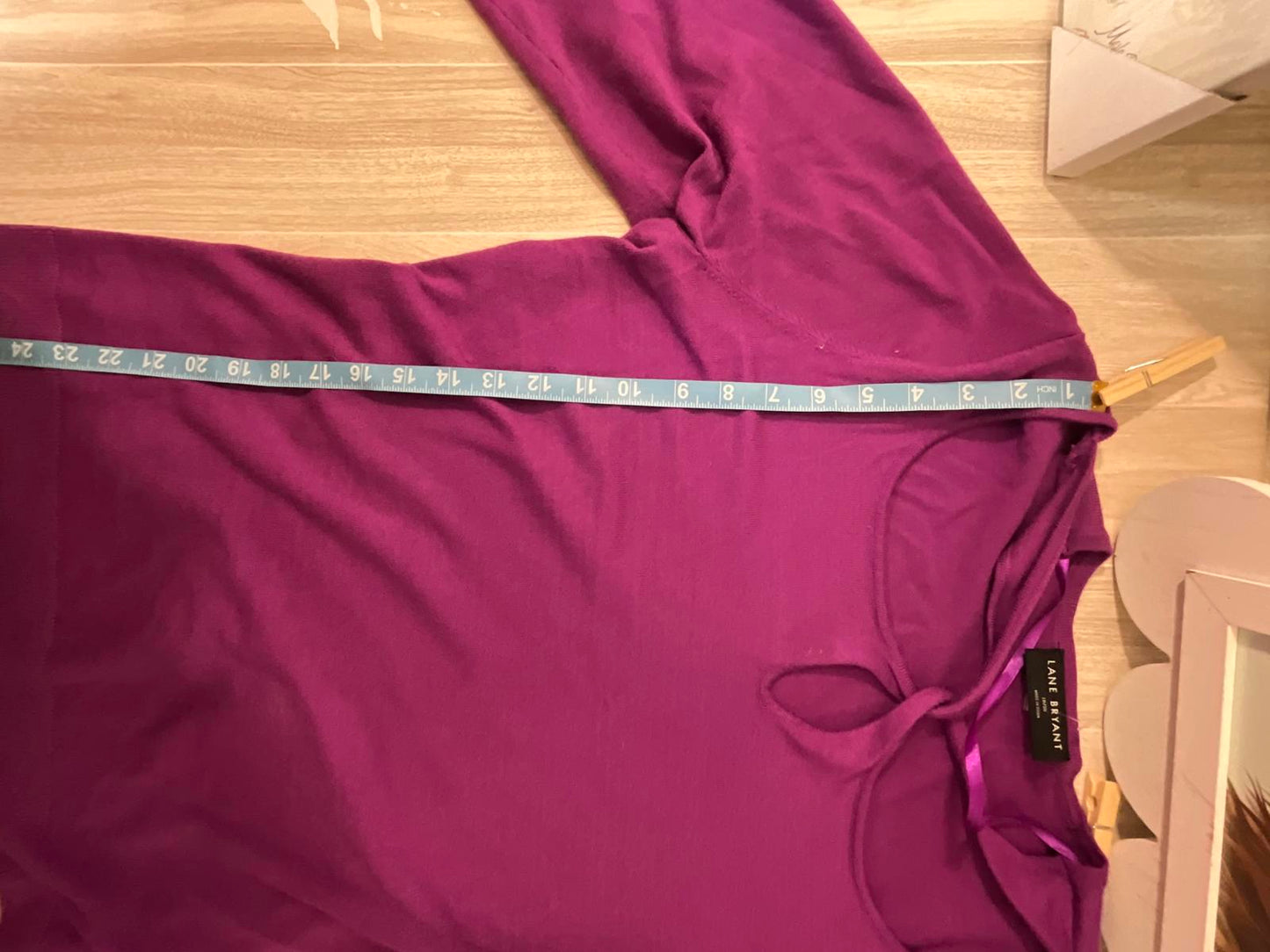 Lane Bryant Plus Size Purple Knit Sweater With Cutout Neckline Size 18 20