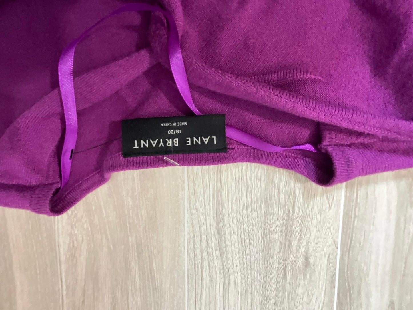 Lane Bryant Plus Size Purple Knit Sweater With Cutout Neckline Size 18 20