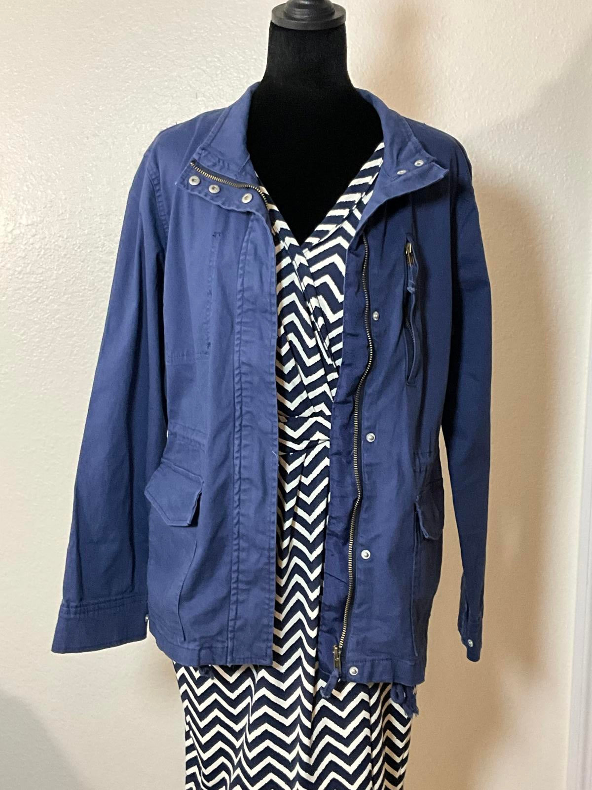 Curve Appeal Utility Jacket L [Color] Military Style Safari Coat Cotton Blend L