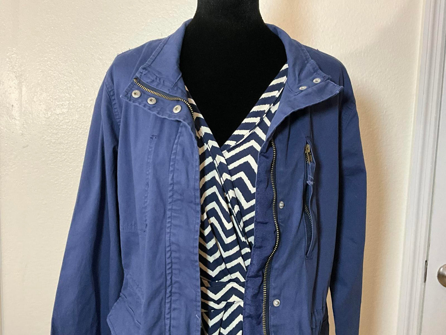 Curve Appeal Utility Jacket L [Color] Military Style Safari Coat Cotton Blend L