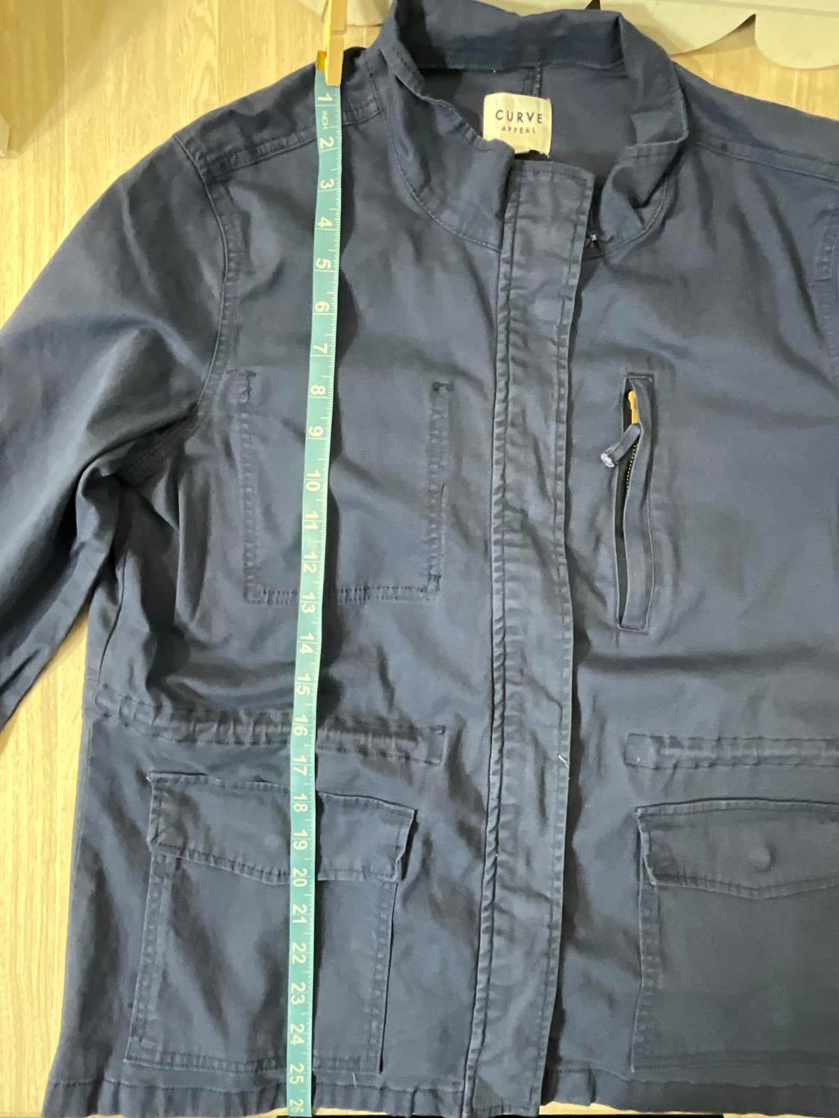 Curve Appeal Utility Jacket L [Color] Military Style Safari Coat Cotton Blend L