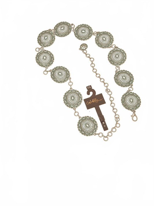 Vintage Style Decorative Metal Belt with Circular Medallions