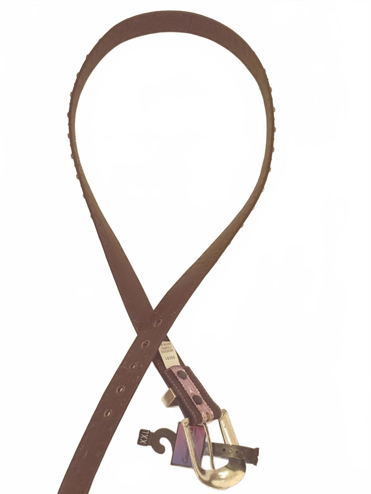 Nocona Genuine Leather Brown Western Belt with Embroidered &