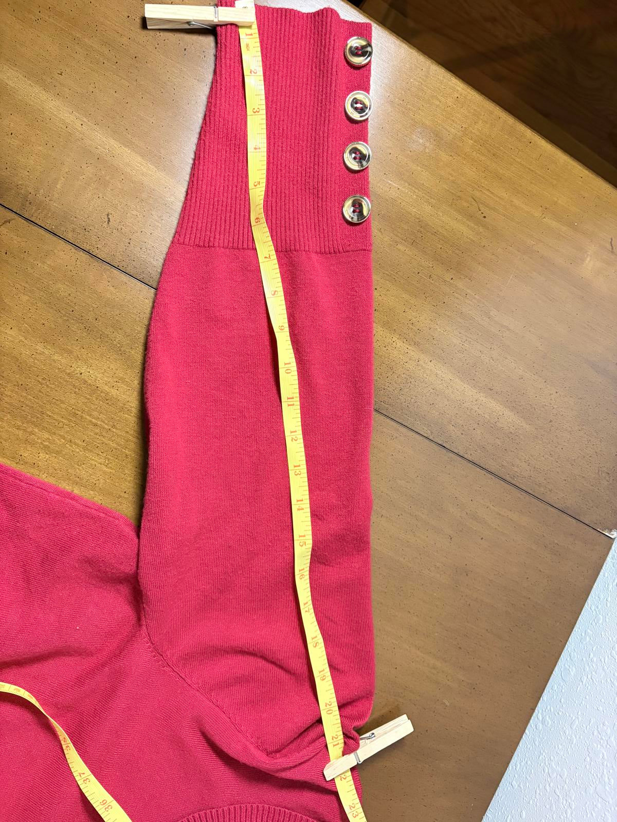 Bright Red Cowl Neck Sweater XL Cozy Valentines Day Ready