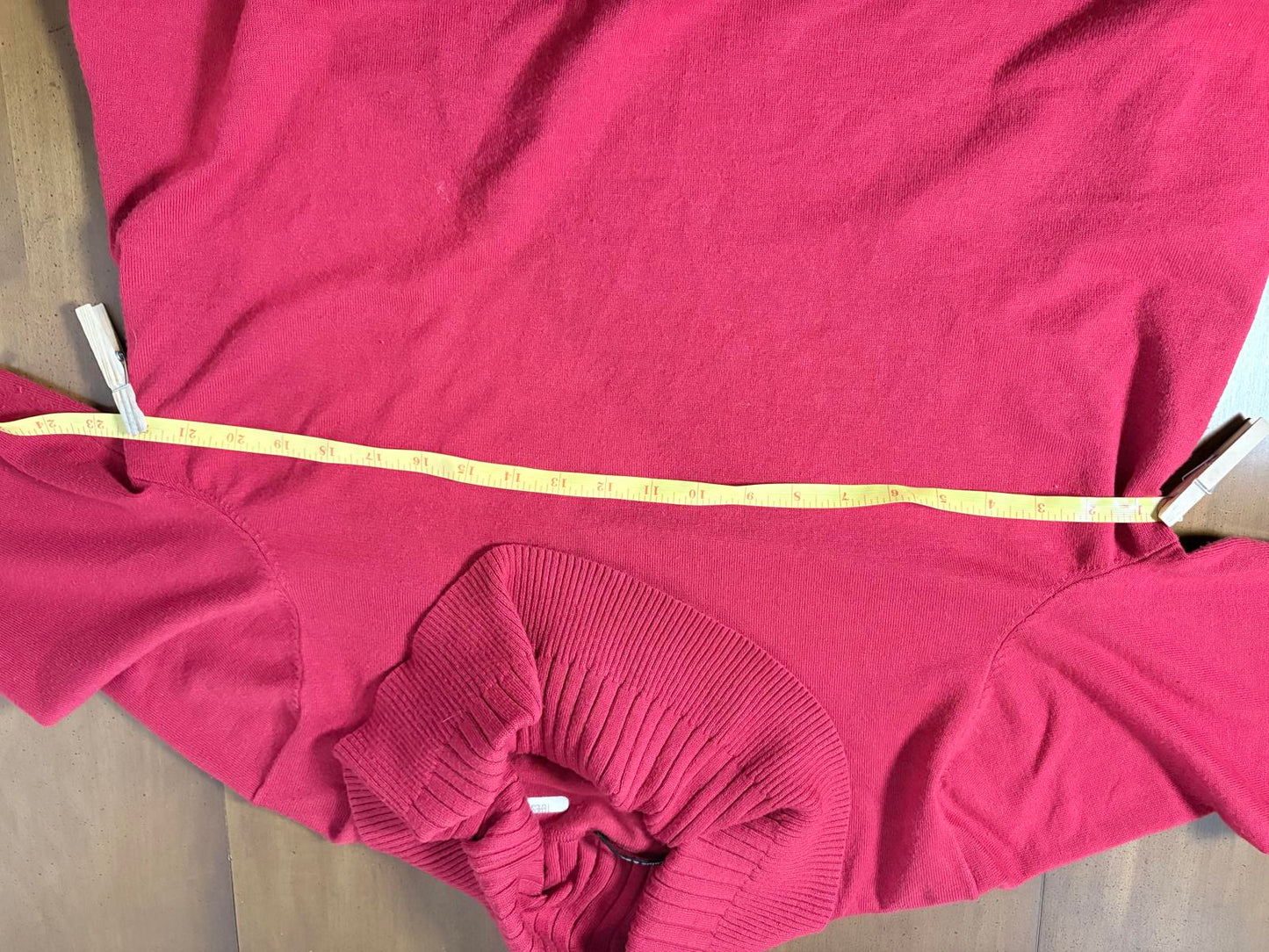 Bright Red Cowl Neck Sweater XL Cozy Valentines Day Ready