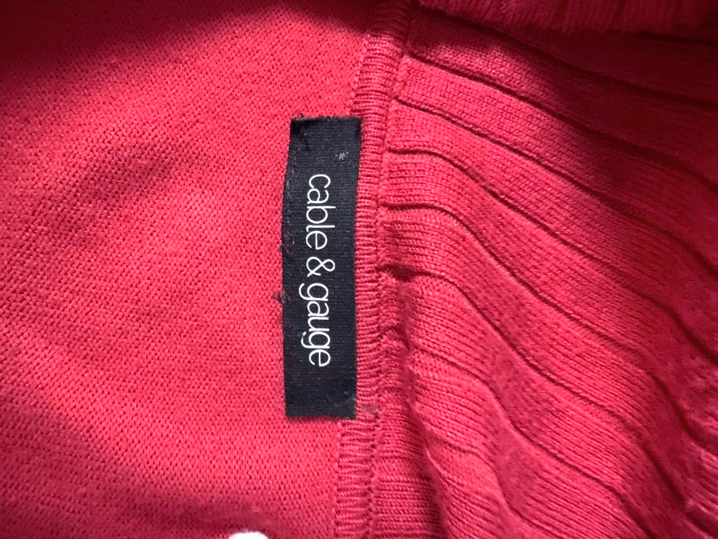 Bright Red Cowl Neck Sweater XL Cozy Valentines Day Ready