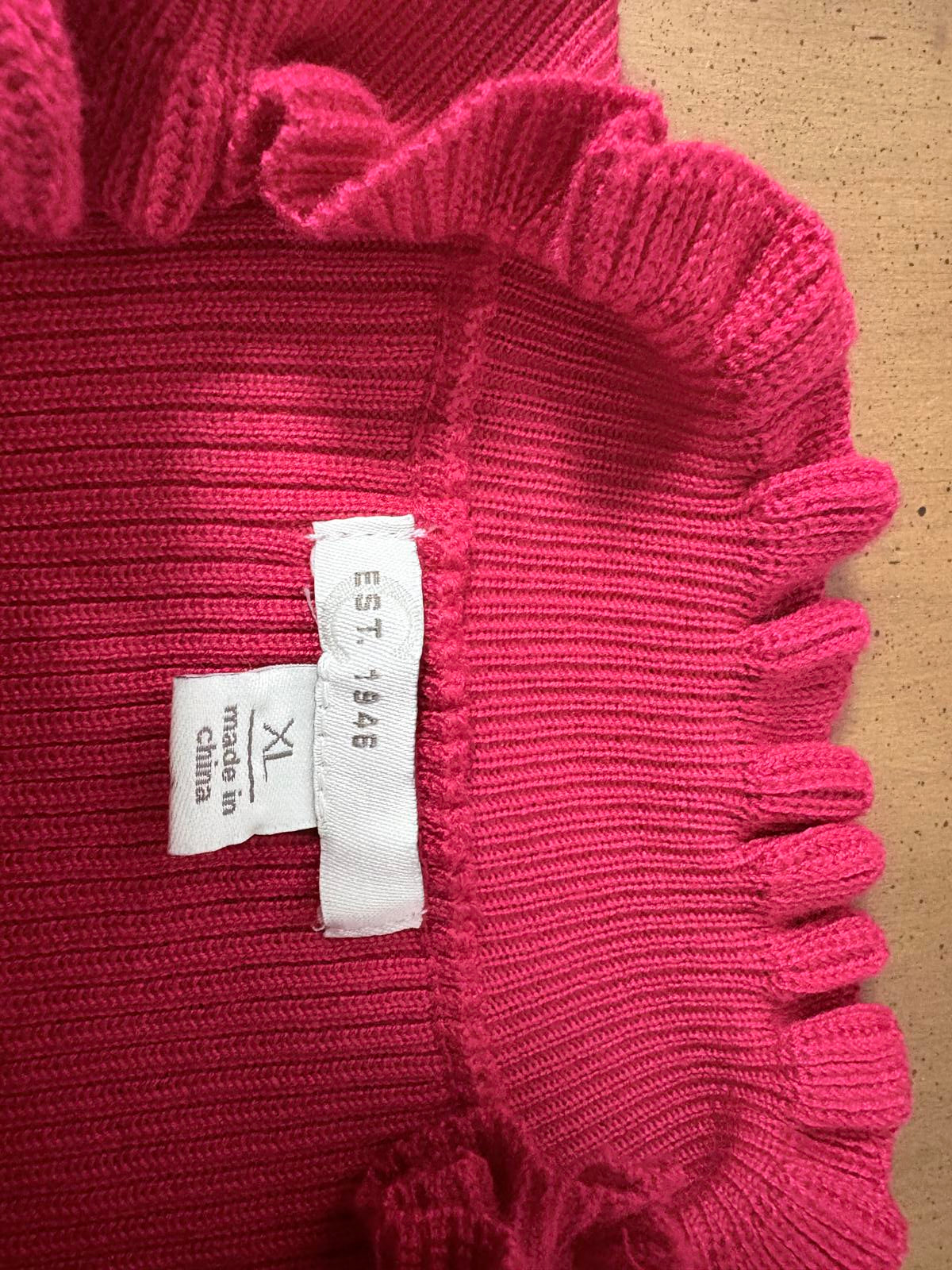 Romantic Textured Sleeve Sweater Top by EST. 1946 – XL