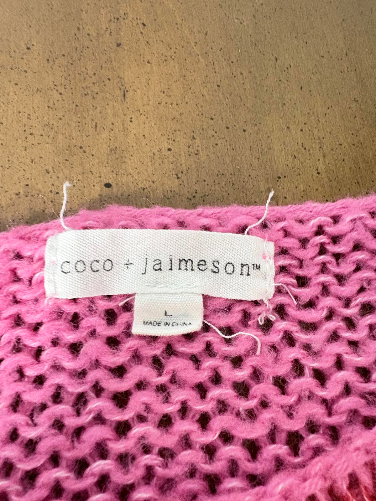 Coco and Jaimeson Colorful and Soft Striped Knit Sweater/Women’s size L