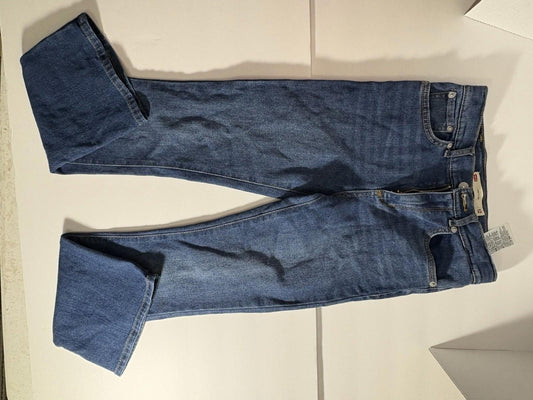 Levi's 726 Flare Girls Blue Flared Stretch Denim Jeans Size 12 Medium Wash Solid