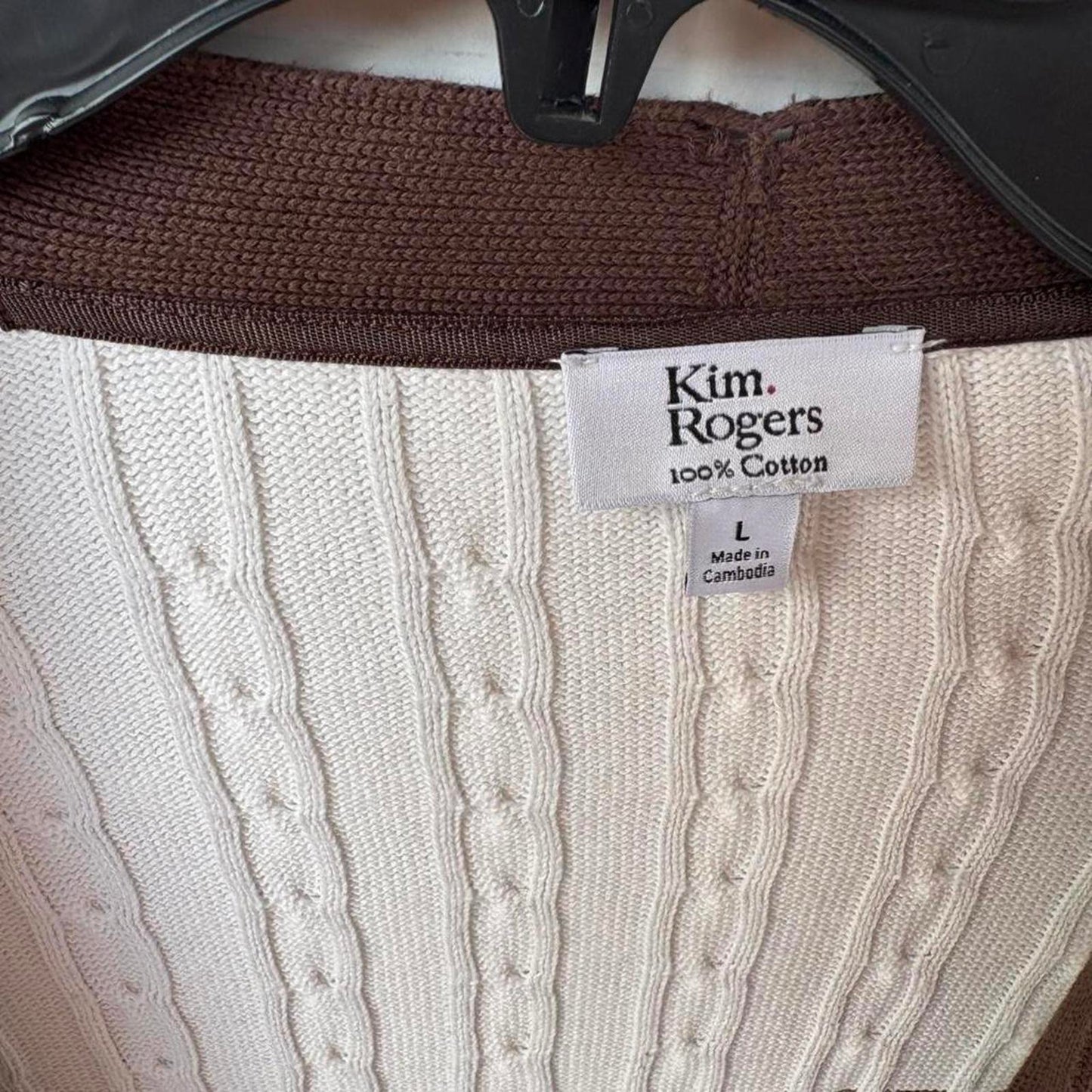 Kim Rogers women’s cardigan sweater in size Large